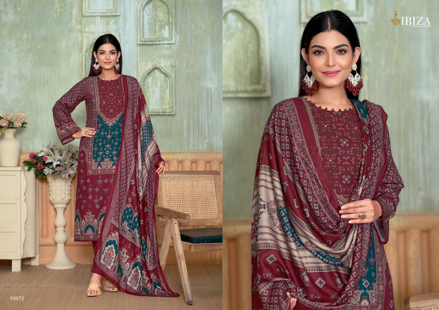 Mariyam Ibiza Viscose Pashmina Suits Wholesale Rate