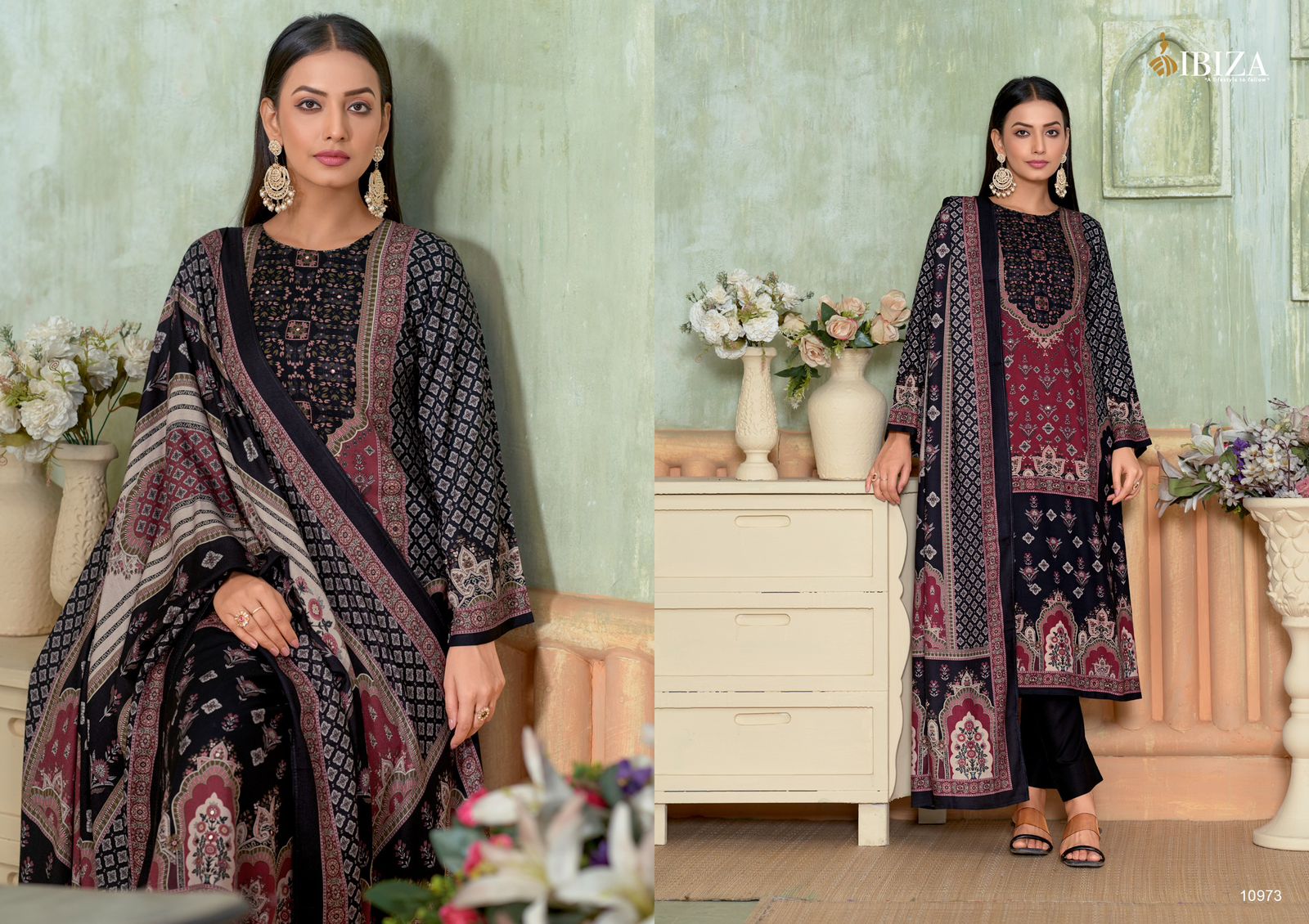 Mariyam Ibiza Viscose Pashmina Suits Wholesale Rate