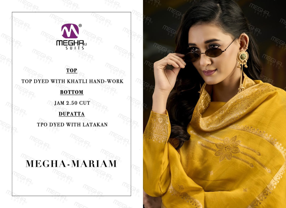 Mariyam Megha Dyed Pant Style Suits Manufacturer Gujarat