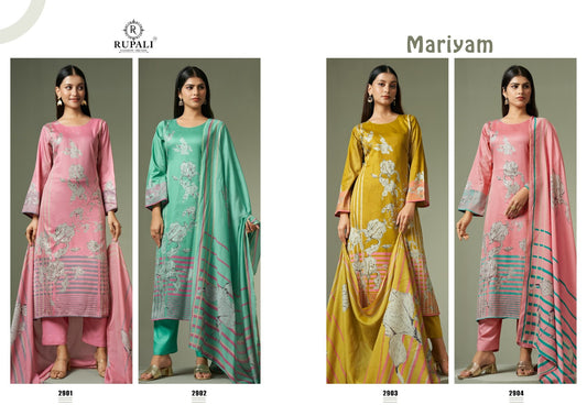 Mariyam Rupali Jaam Satin Pant Style Suits Manufacturer Ahmedabad