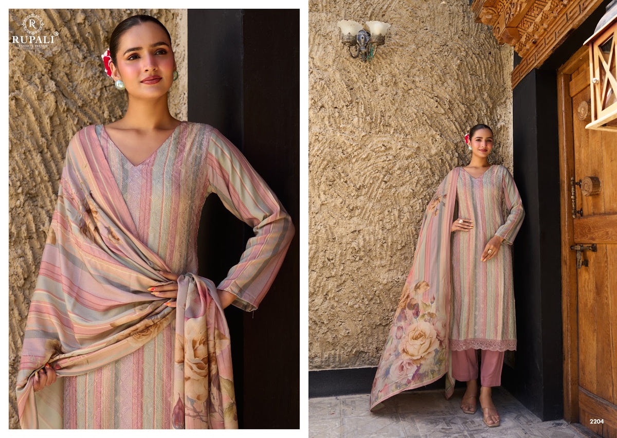 Mariyam Rupali Viscose Pashmina Suits Exporter Gujarat