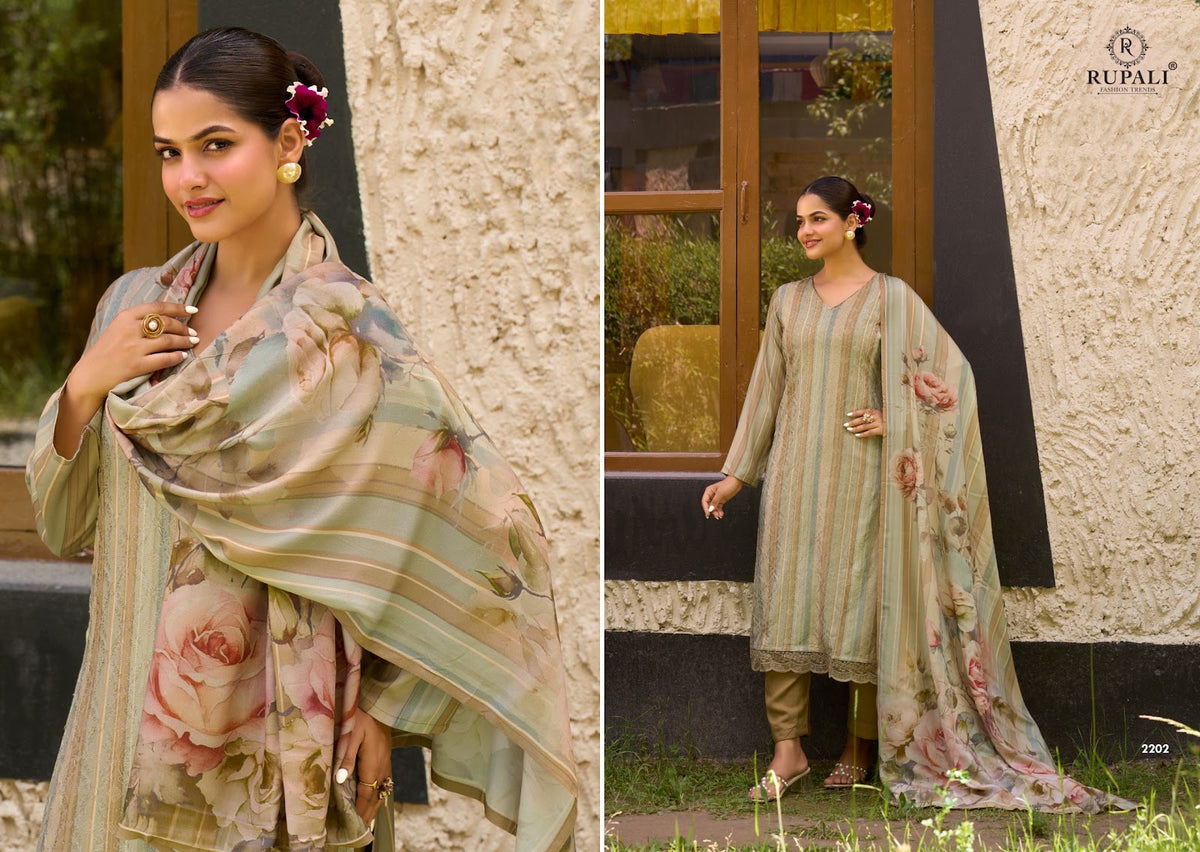 Mariyam Rupali Viscose Pashmina Suits Exporter Gujarat