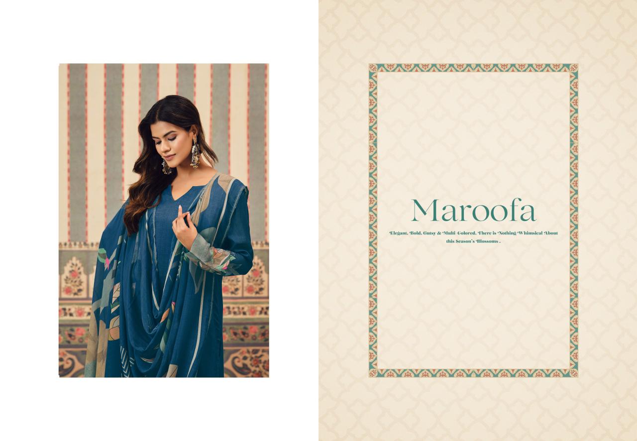 Maroofa 9373 Simar Glossy Pant Style Suits Supplier India