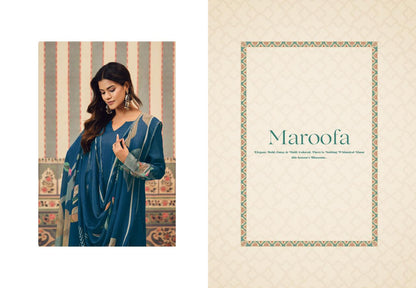 Maroofa 9373 Simar Glossy Pant Style Suits Supplier India