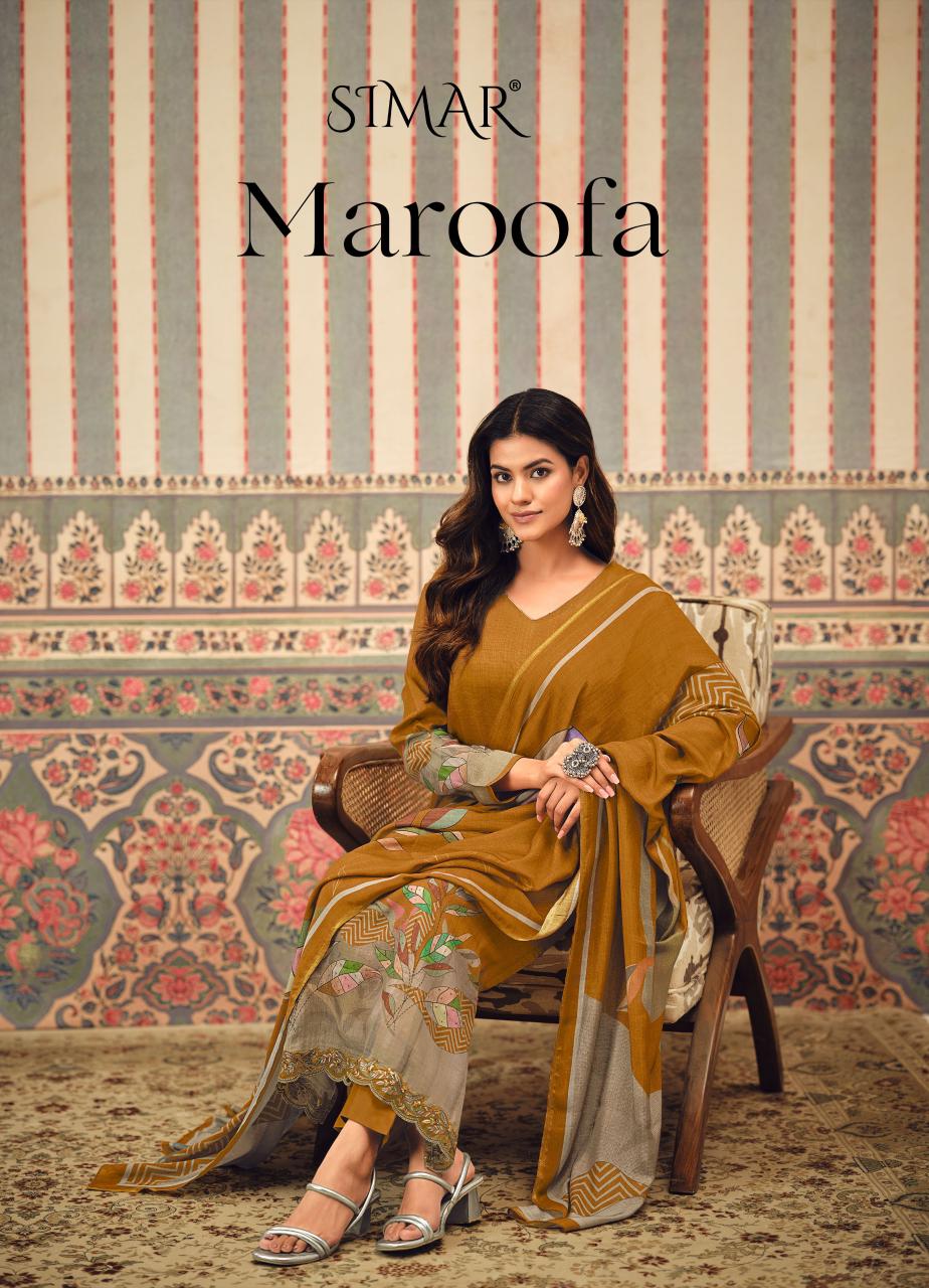 Maroofa 9373 Simar Glossy Pant Style Suits Supplier India