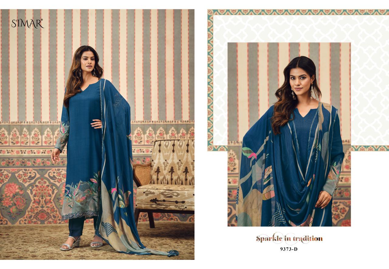 Maroofa 9373 Simar Glossy Pant Style Suits Supplier India