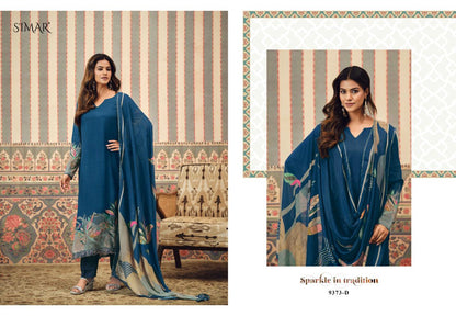 Maroofa 9373 Simar Glossy Pant Style Suits Supplier India
