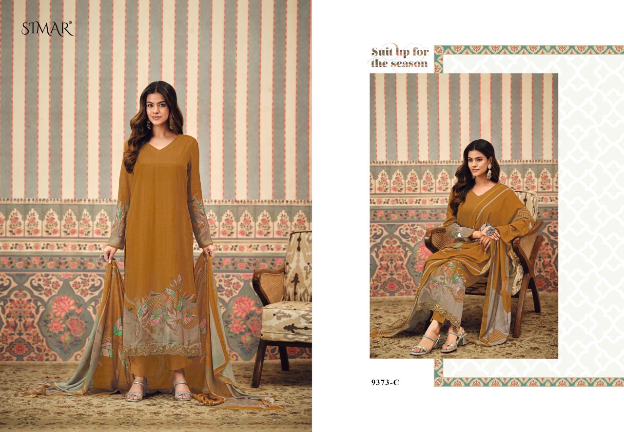 Maroofa 9373 Simar Glossy Pant Style Suits Supplier India