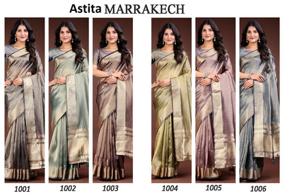 Marrakech 1001-1006 Astita Organza Sarees Exporter Ahmedabad