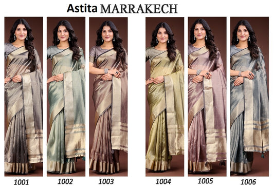 Marrakech 1001-1006 Astita Organza Sarees Exporter Ahmedabad