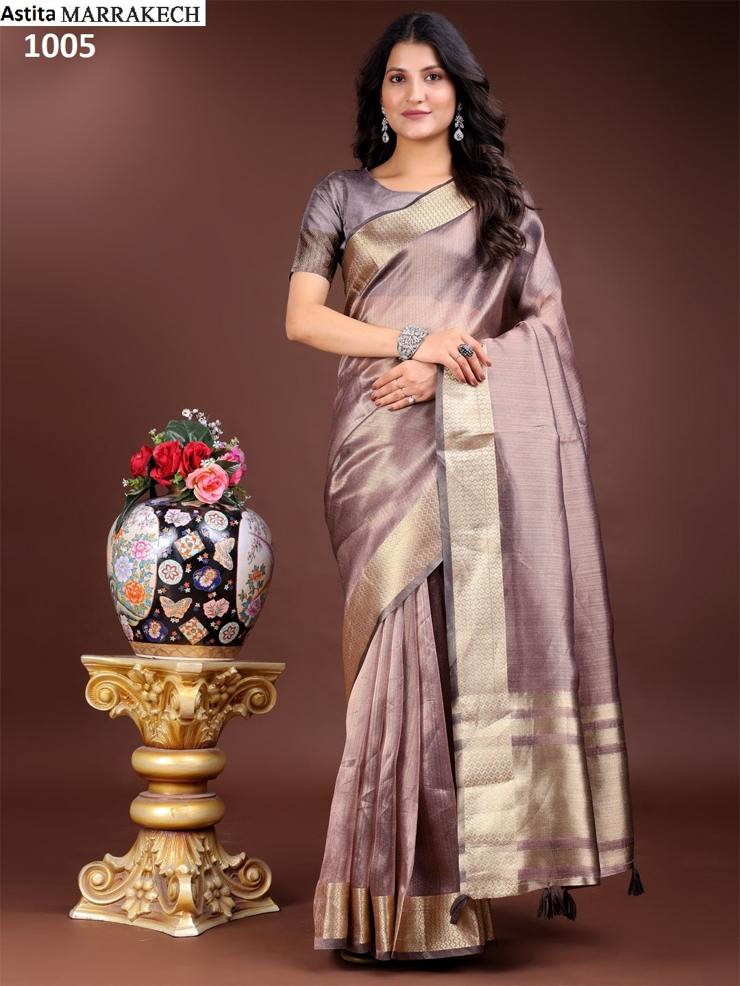 Marrakech 1001-1006 Astita Organza Sarees Exporter Ahmedabad