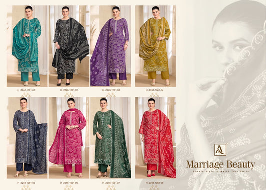 Marriage Beauty Alok Zam Cotton Karachi Salwar Suits Exporter India