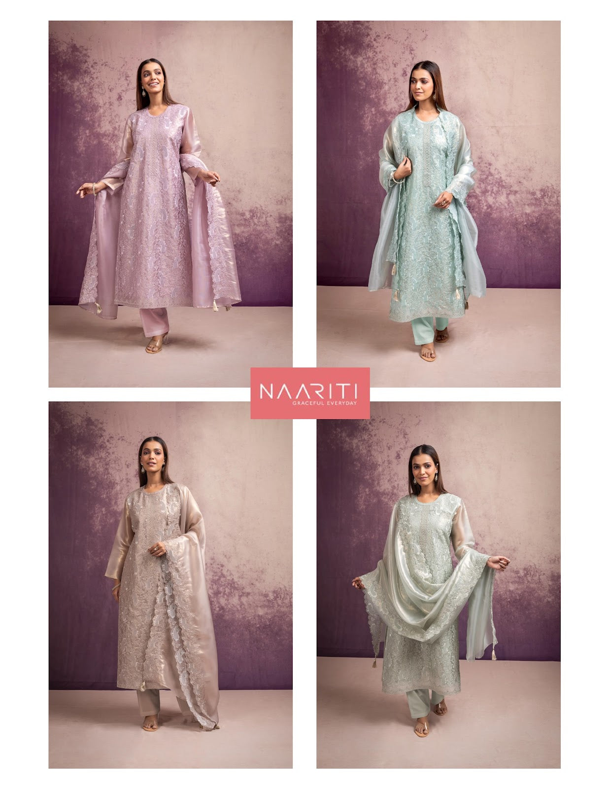 Marya Naariti Organza Pant Style Suits Manufacturer India