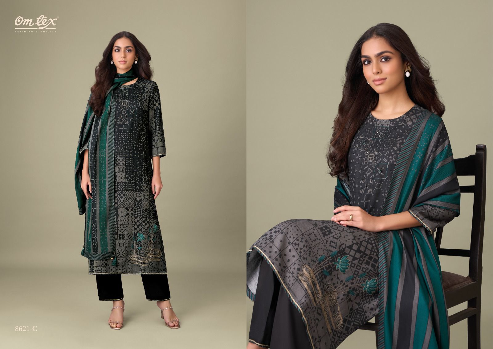 Maryam Omtex Pashmina Suits Exporter Gujarat