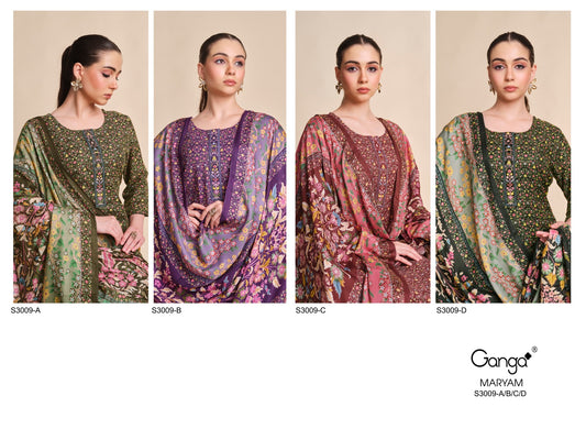 Maryam S3009 Ganga Pashmina Suits Manufacturer Gujarat