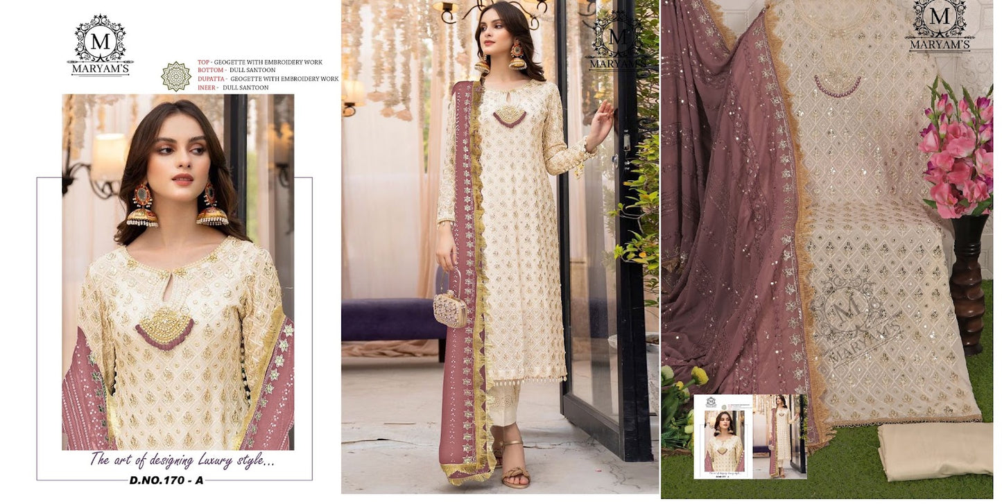 Maryams-170 Kaleesha Fashion Fox Georgette Pakistani Salwar Suits Exporter Gujarat