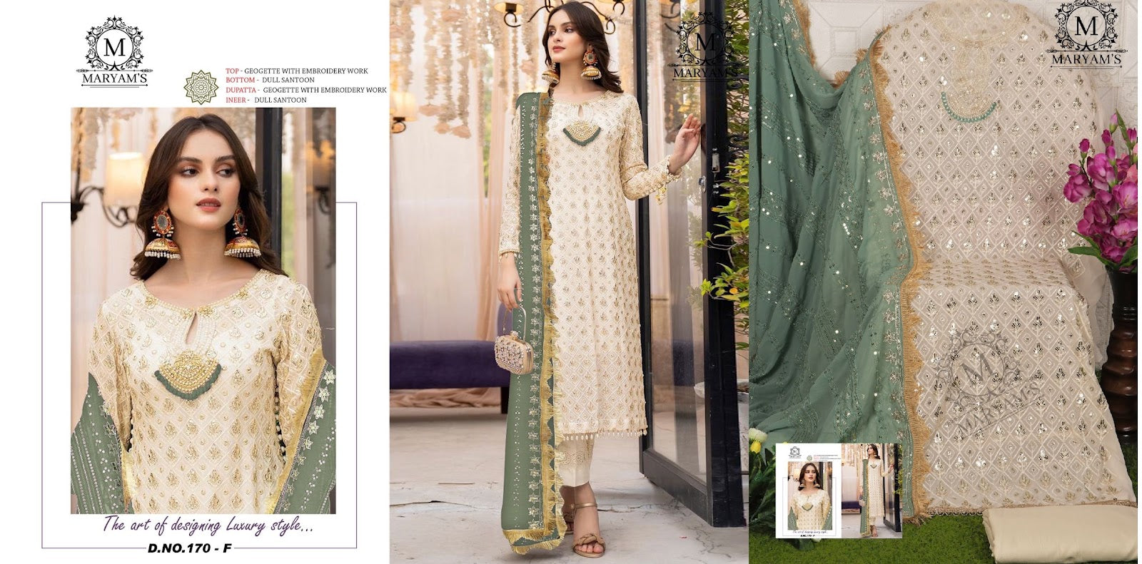 Maryams-170 Kaleesha Fashion Fox Georgette Pakistani Salwar Suits Exporter Gujarat