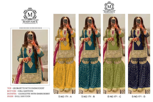 Maryams 171 Kaleesha Fashion Fox Georgette Pakistani Salwar Suits Supplier Ahmedabad