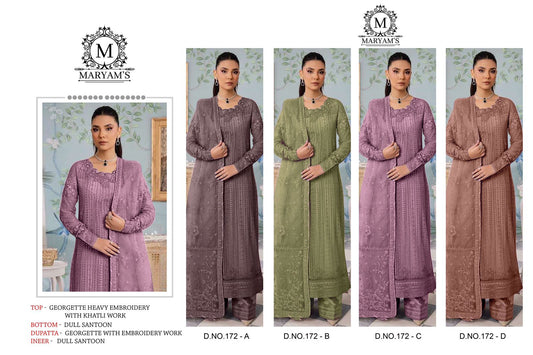 Maryams 172 Kaleesha Fashion Fox Georgette Pakistani Salwar Suits Supplier