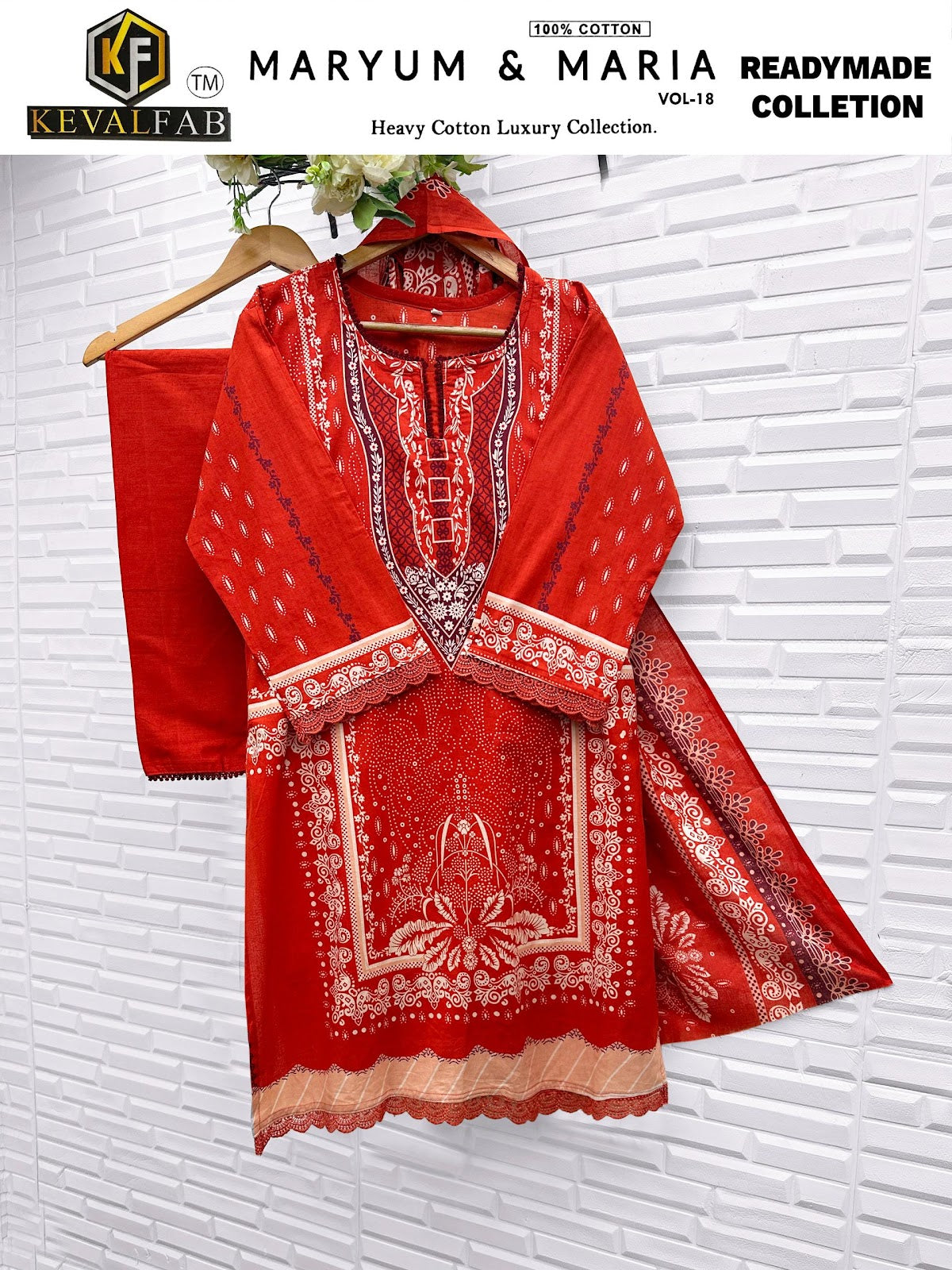 Maryum And Maria Vol 18 Heavy Cotton Luxury Collection Keval Fab Karachi Readymade Suits Wholesaler Gujarat
