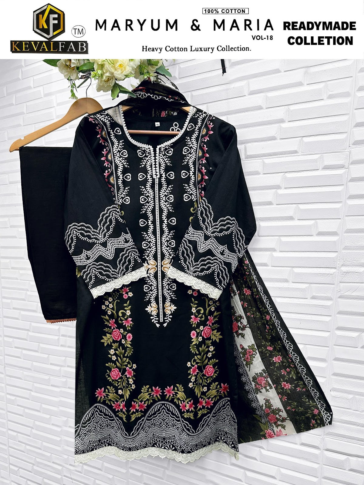 Maryum And Maria Vol 18 Heavy Cotton Luxury Collection Keval Fab Karachi Readymade Suits Wholesaler Gujarat