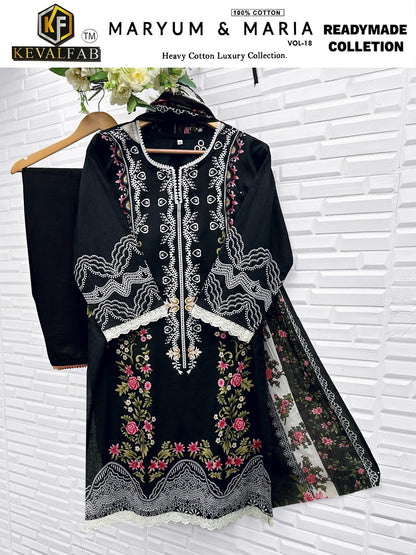 Maryum And Maria Vol 18 Heavy Cotton Luxury Collection Keval Fab Karachi Readymade Suits Wholesaler Gujarat