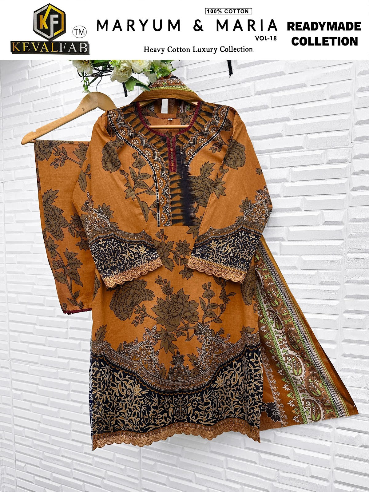 Maryum And Maria Vol 18 Heavy Cotton Luxury Collection Keval Fab Karachi Readymade Suits Wholesaler Gujarat