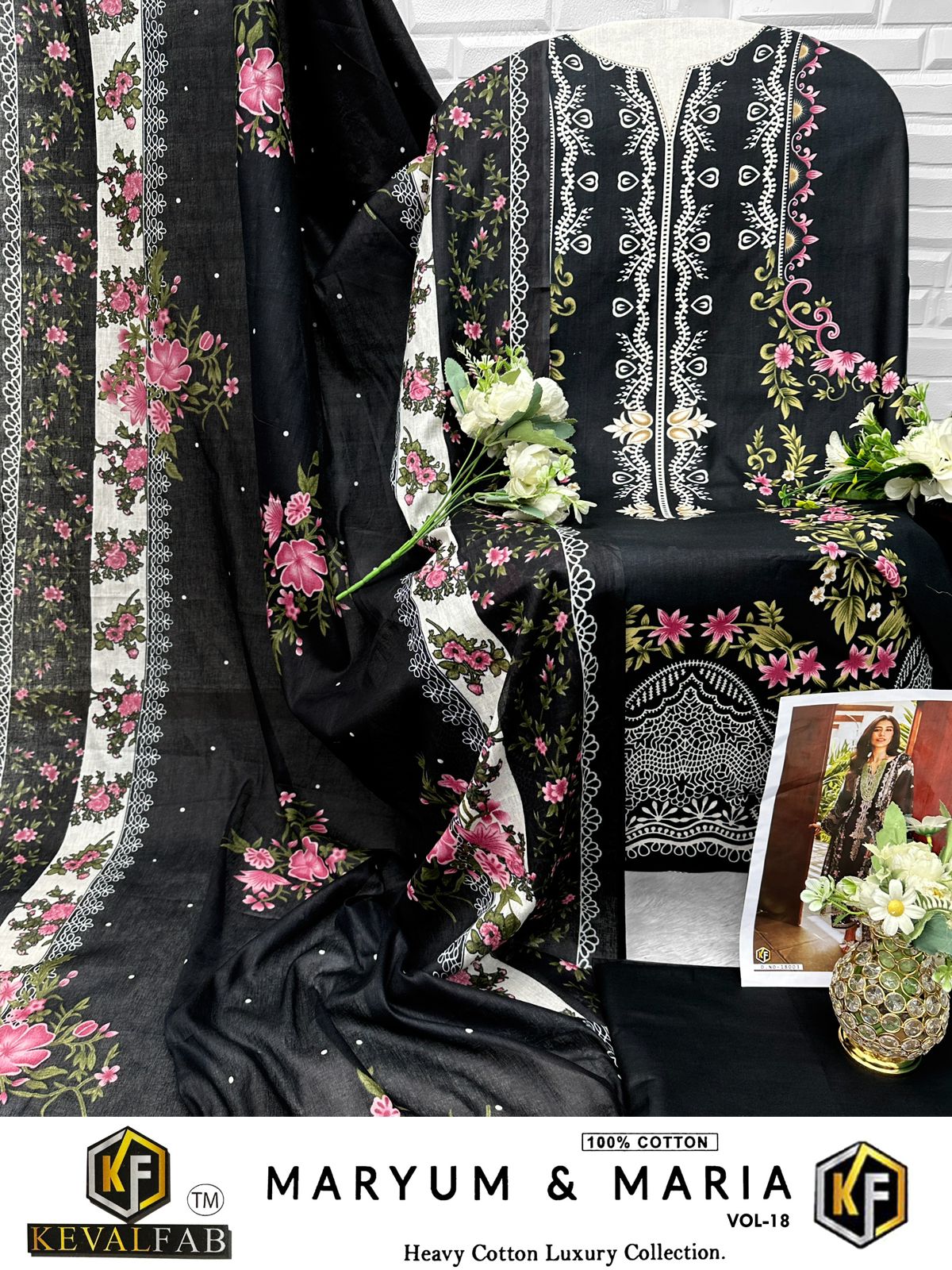 Maryum And Maria Vol 18 Heavy Cotton Luxury Collection Keval Fab Karachi Salwar Suits Manufacturer India