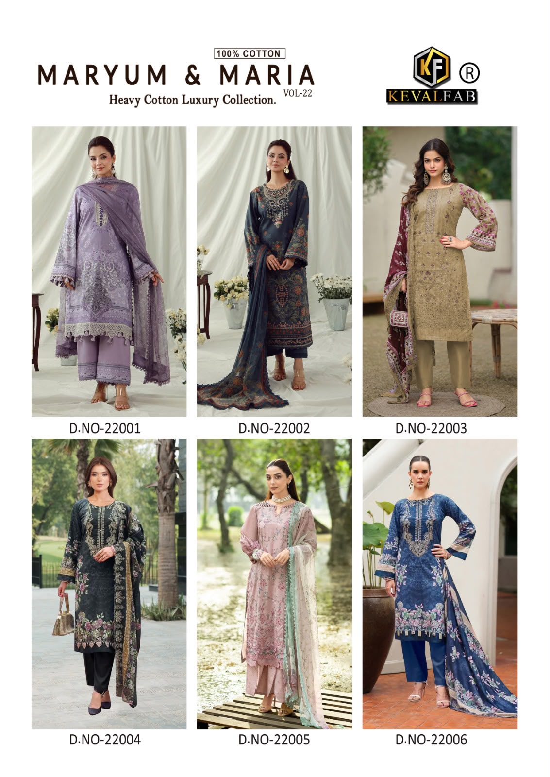 Maryum And Maria Vol 22 Keval Fab Cotton Karachi Salwar Suits Supplier