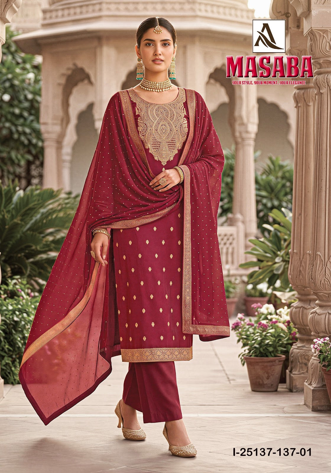 Masaba Alok Dola Jacquard Karachi Salwar Suits Wholesaler