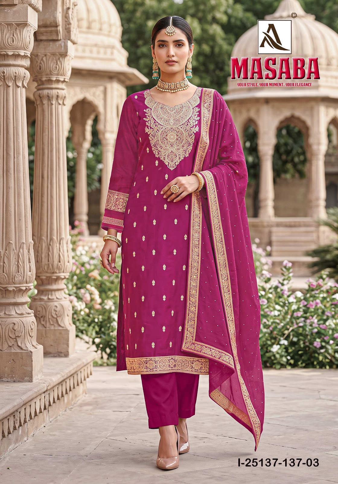 Masaba Alok Dola Jacquard Karachi Salwar Suits Wholesaler