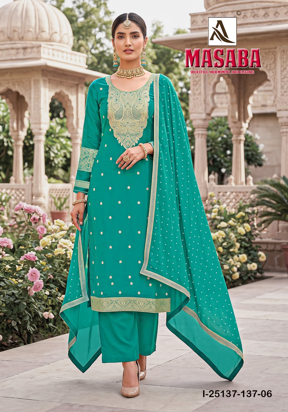 Masaba Alok Dola Jacquard Karachi Salwar Suits Wholesaler