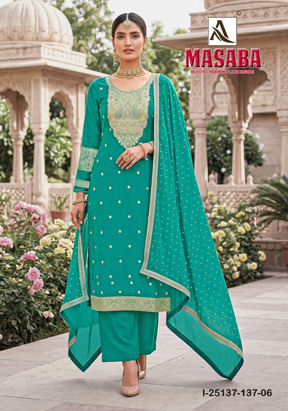 Masaba Alok Dola Jacquard Karachi Salwar Suits Wholesaler