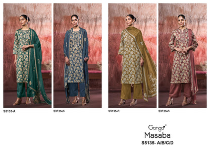 Masaba S5135 Ganga Cotton Satin Pant Style Suits Wholesale Price