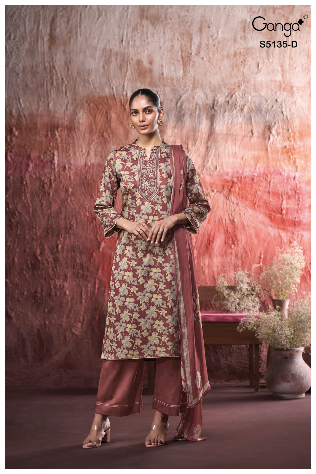 Masaba S5135 Ganga Cotton Satin Pant Style Suits Wholesale Price