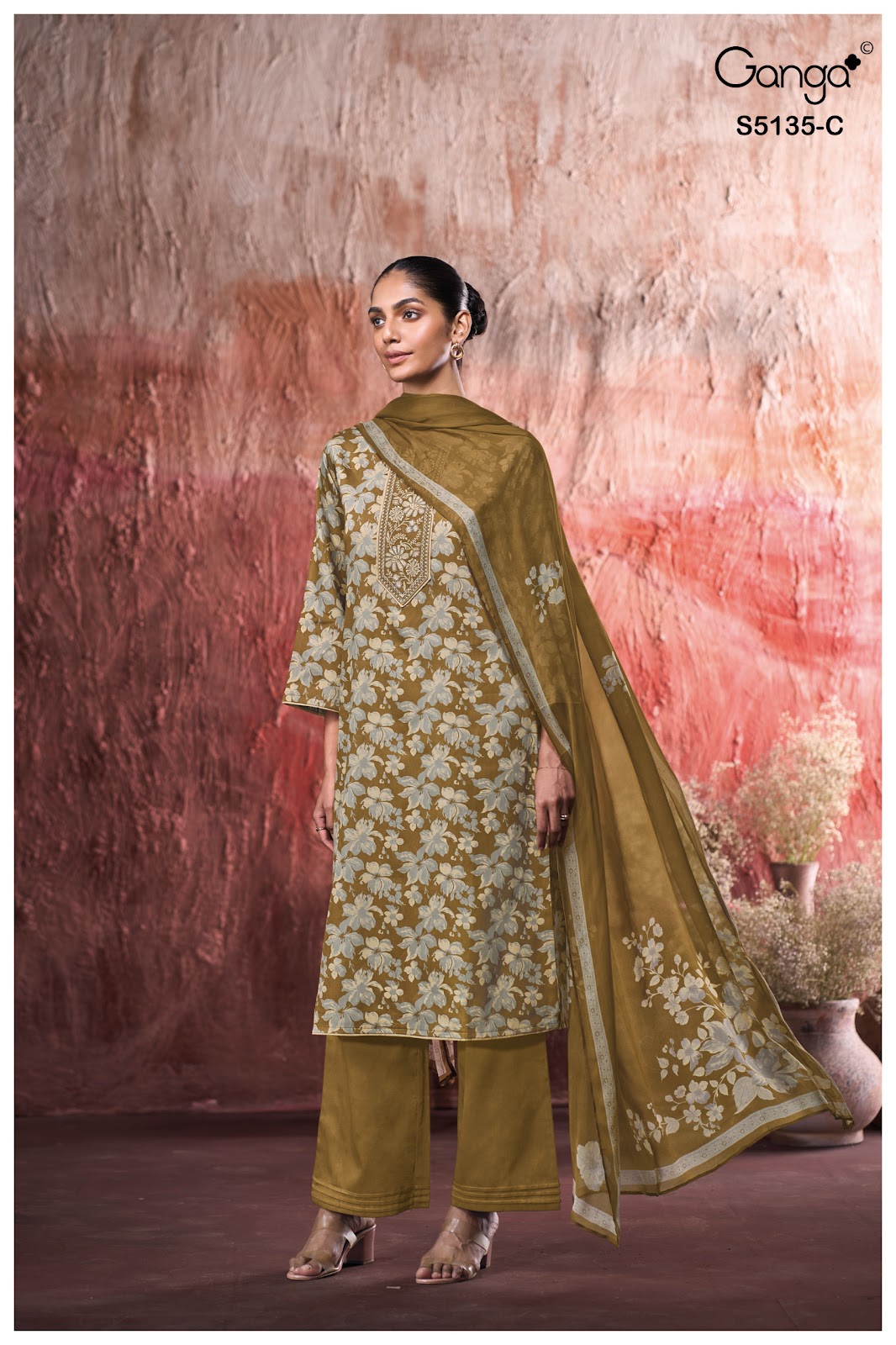 Masaba S5135 Ganga Cotton Satin Pant Style Suits Wholesale Price