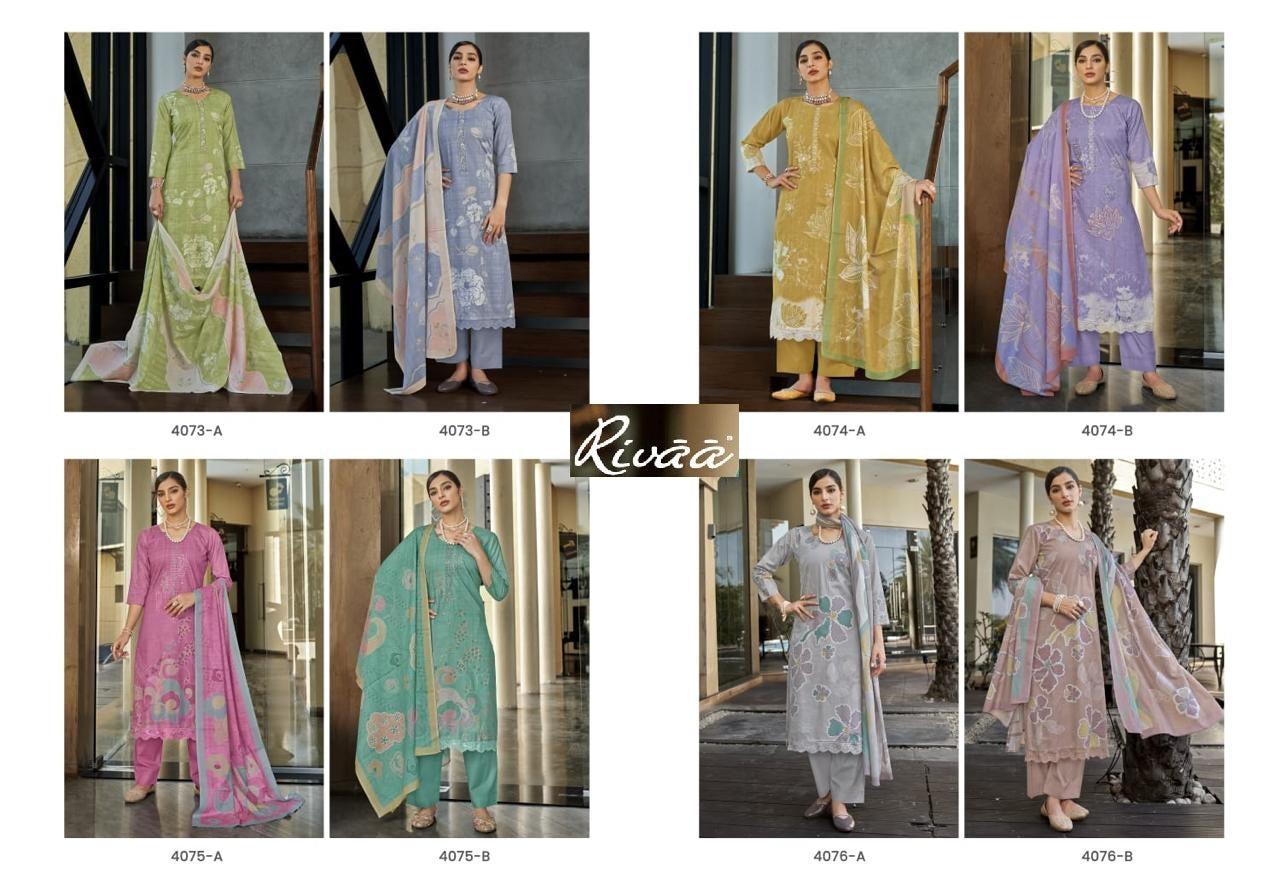 Masha Rivaa Lawn Pakistani Salwar Suits Wholesale Rate