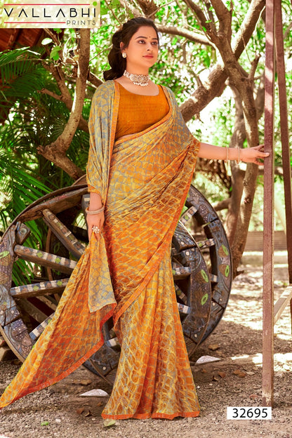 Masha Vol 2 Vallabhi Prints Georgette Sarees Supplier Gujarat