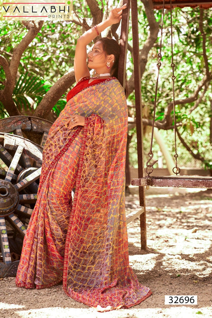 Masha Vol 2 Vallabhi Prints Georgette Sarees Supplier Gujarat