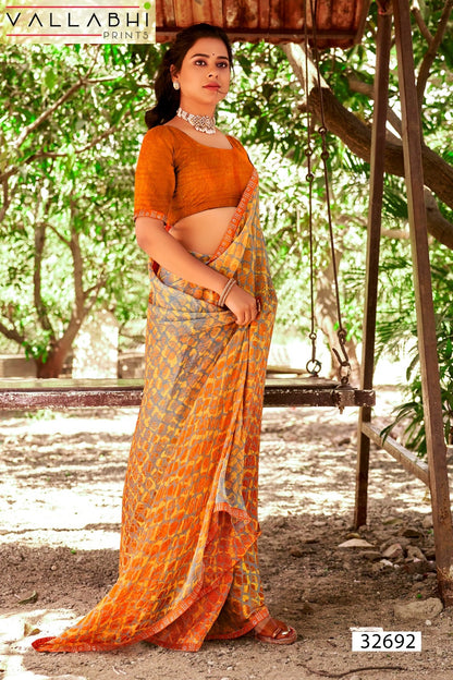 Masha Vol 2 Vallabhi Prints Georgette Sarees Supplier Gujarat