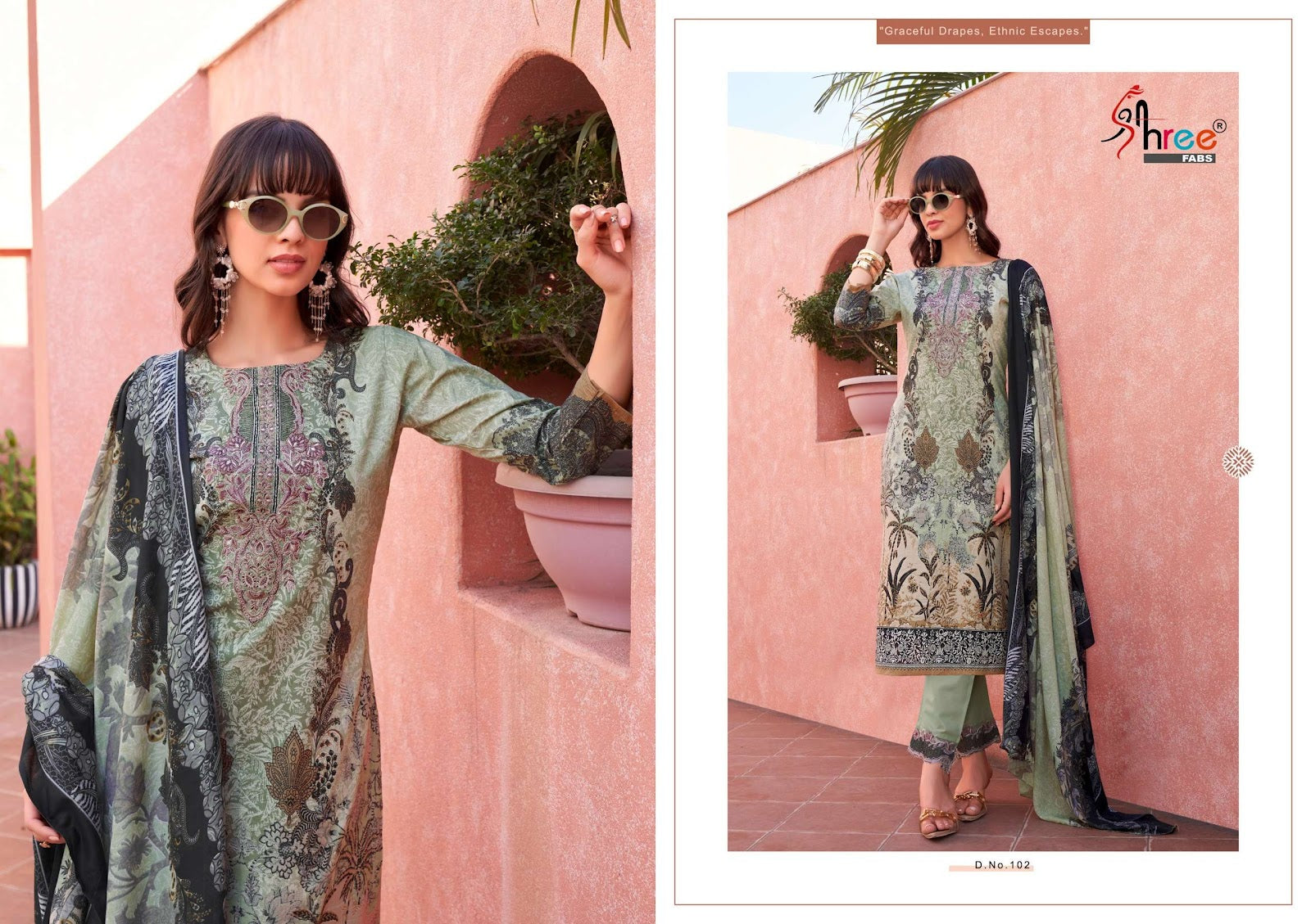 Mashaal Emb Lawn Vol 1 Shree Fabs Cotton Pakistani Patch Work Suits Supplier Gujarat