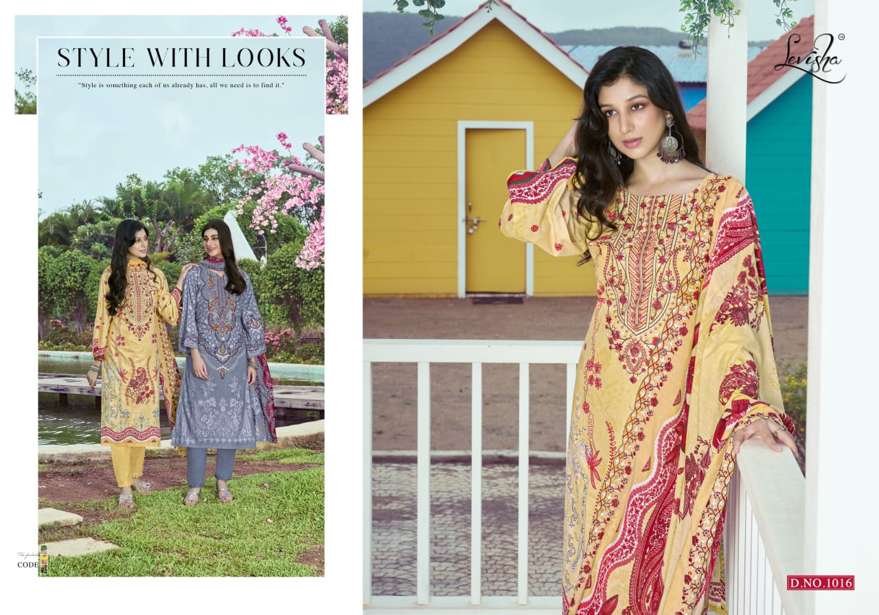 Mashakali Levisha Lawn Cotton Karachi Salwar Suits Supplier Gujarat