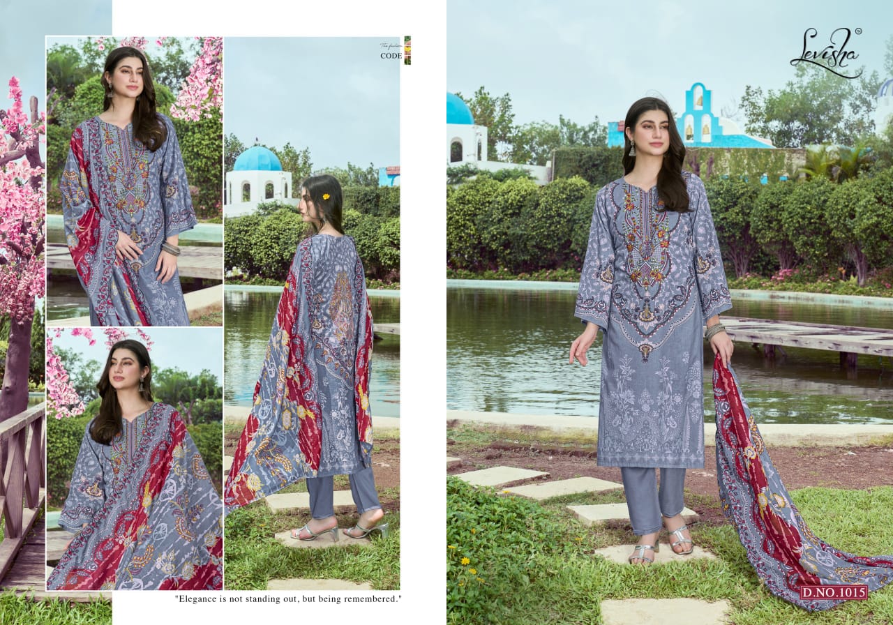 Mashakali Levisha Lawn Cotton Karachi Salwar Suits Supplier Gujarat