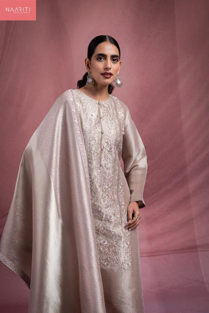 Mashki Naariti Silk Jacquard Pant Style Suits Manufacturer Ahmedabad