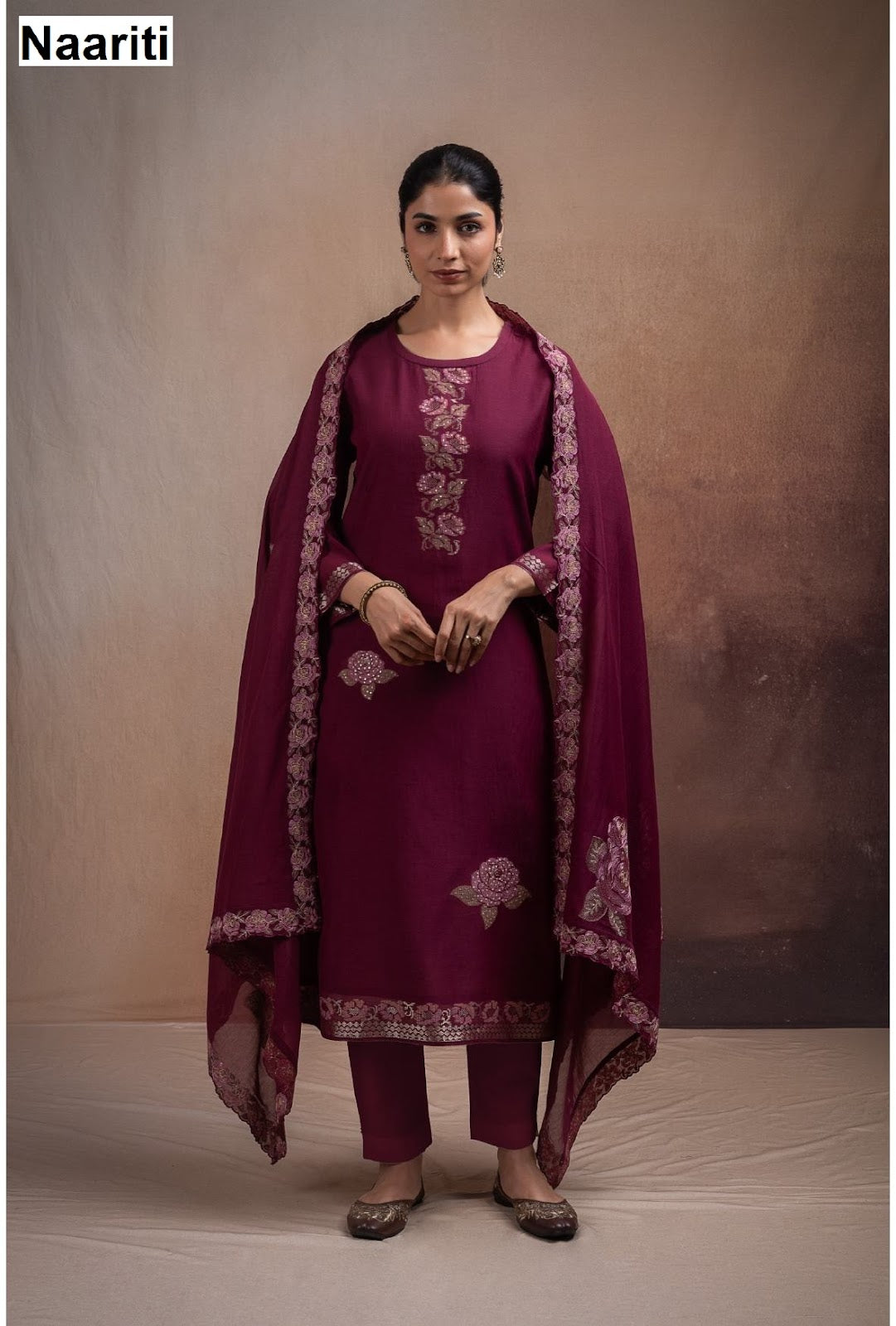 Mashoo 2740 Naariti Mul Chanderi Pant Style Suits Wholesale Price