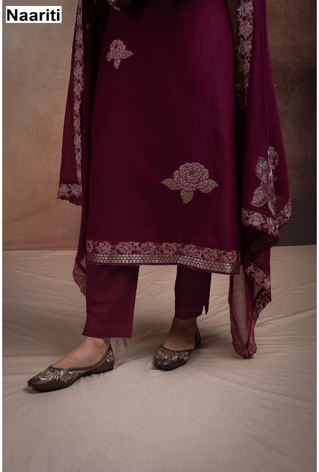Mashoo 2740 Naariti Mul Chanderi Pant Style Suits Wholesale Price