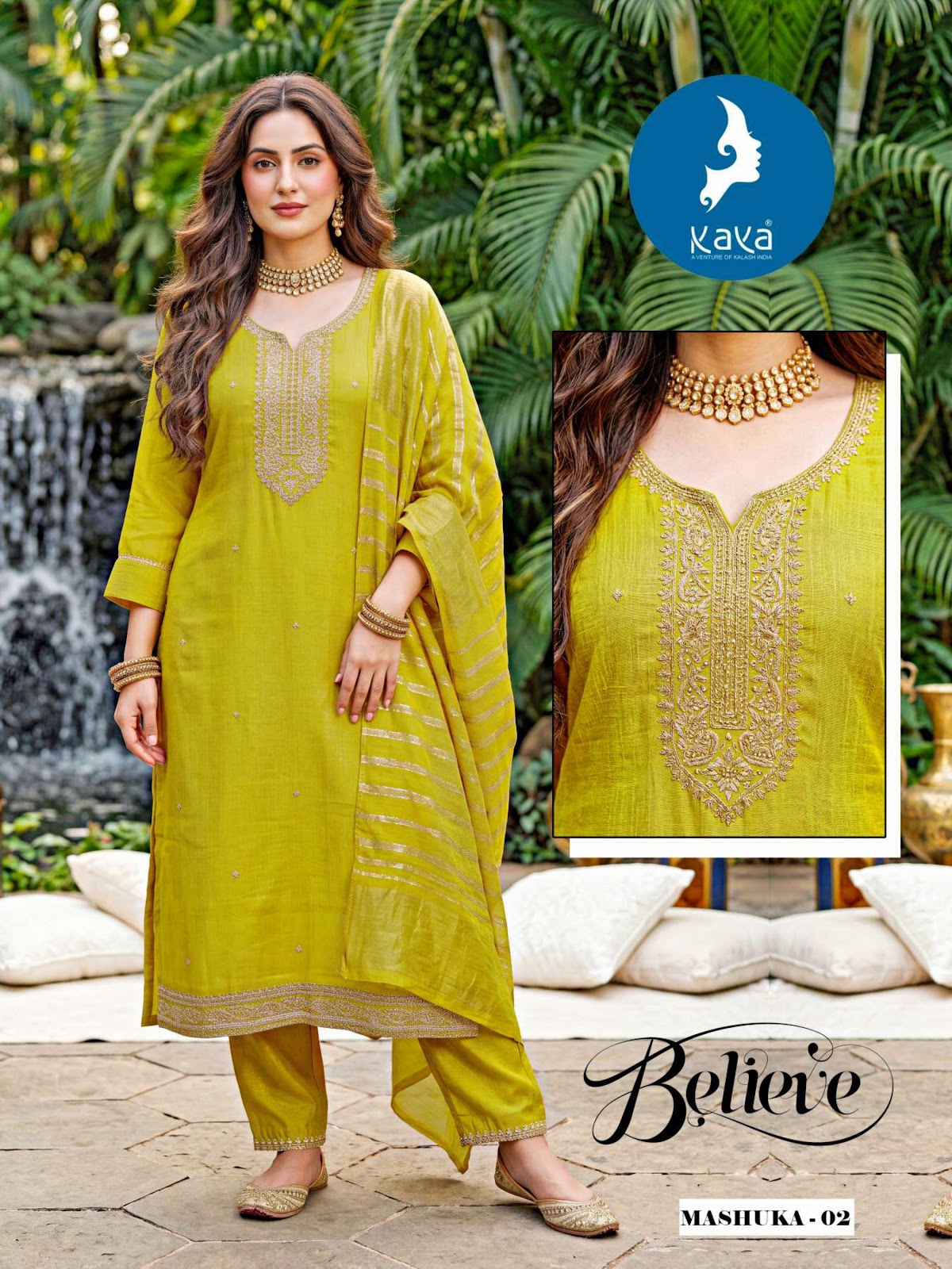 Mashuka Kaya Shimmer Readymade Pant Style Suits Supplier Gujarat