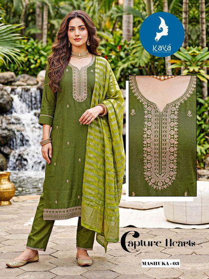 Mashuka Kaya Shimmer Readymade Pant Style Suits Supplier Gujarat