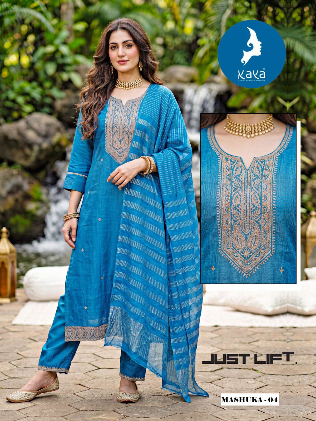 Mashuka Kaya Shimmer Readymade Pant Style Suits Supplier Gujarat