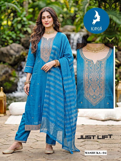 Mashuka Kaya Shimmer Readymade Pant Style Suits Supplier Gujarat